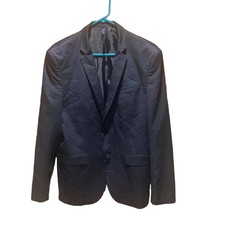 Zara Man U.S 42 Navy Polyester Viscose Lightweight Blazer Jacket