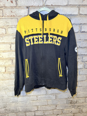 NFL Pittsburgh Steelers Full Zip Hoodie Jacket NFL Team Apparel Men’s Size  Small