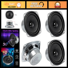 ACEIRMC 4PCS 10W Mini 3" HiFi Full Range Speaker 8 Ohm Anti-Magnetic Audio 2.0/2