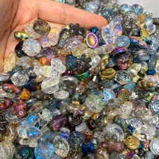 100g Glass beads lot jewelry making mix variety bead supplies Read Description