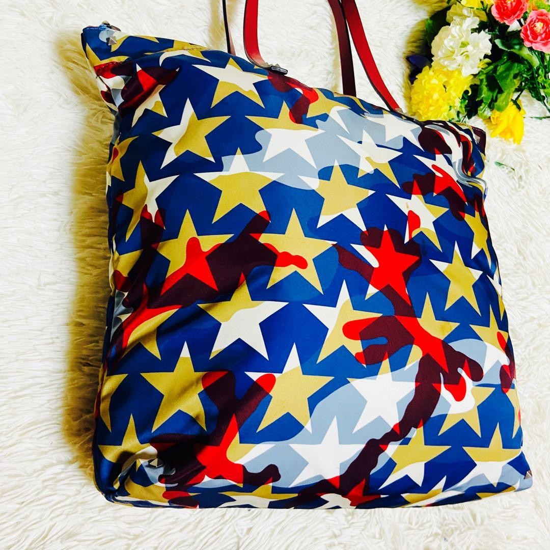 Valentino Garavani Tote Bag Large Star Camouflage Leather Nylon Made in Italy J thumbnail 12