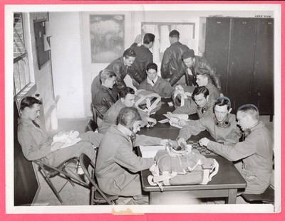 1942 Ferry Pilots Waiting to Deliver Aircraft 7x9 Original News Photo