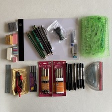 Complete Art Drawing Set - Art Pens, Pencils, Erasers, Stencils, USB Light Table