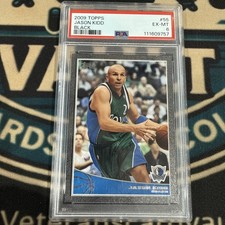 Jason Kidd 2009-10 Topps Black /50 PSA 6 Rare SSP Mavericks HOF #55