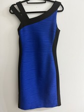 Joseph Ribkoff Cobalt  blue & black bodycon dress  UK 8 -10  excellent condition