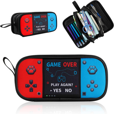 Large Game Controller Pencil Case for Teen Boy Kid Capacity Pen Box Pouch Organi