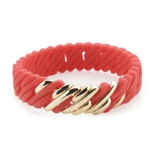 Bracciale Donna TheRubz 02-100-418 Rosso Silicone Acciaio inossidabile Dorato