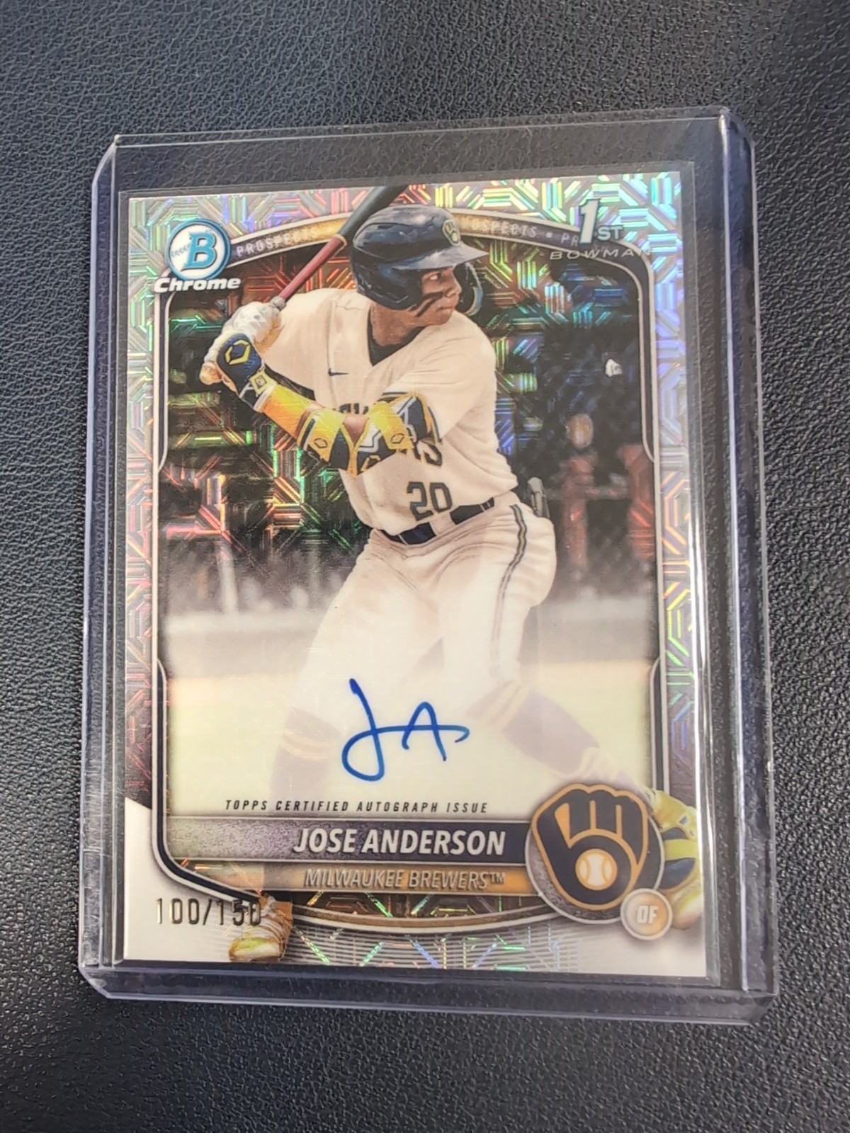 JOSE ANDERSON 2025 BOWMAN CHROME 1ST HTA CHOICE AUTOGRAPH AUTO 100/150