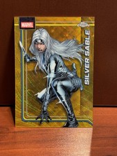 2026 Marvel Topps Chrome Silver Sable #158 Gold Wave Refractor /50