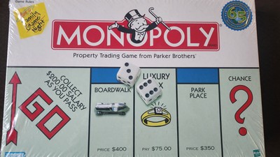 Monopoly Board Game 65th Anniversary Hasbro Brand New Sealed