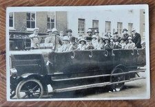 Postcard Vintage Charabanc Coach to Southampton RP Panama Hats etc