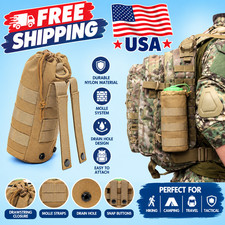 Outdoor Tactical Molle Water Bottle Bag Military Hiking Belt Holder Kettle Pouch