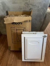 Baboni Pet Door for Wall Medium Dogs Cats 5-40lbs Steel Frame, Telescoping, Lock