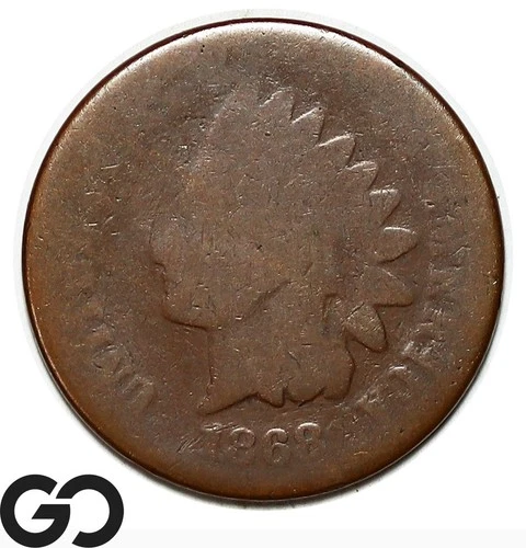 1868 Indian Head Cent Penny