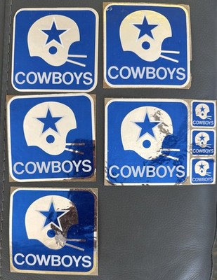 8 Dallas Cowboys vintage 1960s stickers unique & collectible