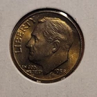 Uncirculated 1958 Philadelphia Mint Silver Roosevelt Dime Nice Color