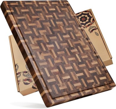 YOUSUNLONG Cutting Board XXL Large End Grain Acacia Oak
