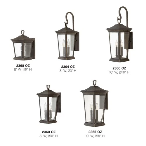 Hinkley Lighting 2360 Bromley 2 Light 15-1/2" Tall Outdoor Wall - Bronze - Picture 2 of 8