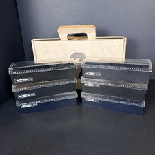 Vintage Lot 6 Yankee 36 Compartment Slide Trays w/ Covers 35mm Slide Storage Box