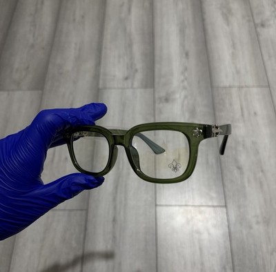 Chrom Herzen grünes Gestell Blaulicht Brille quadratisch entspiegelt UK schneller Versand