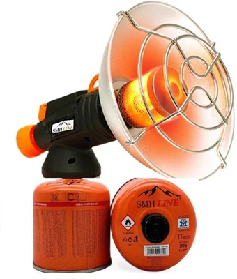 SMH LINE Tragbarer Heizstrahler Gasheizung Camping Zeltheizung 1150W Gaskartuschen Aufsat