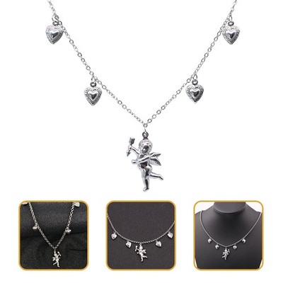  Cupid Engel Halskette Liebe Herz Charme Halskette Schlüsselbein Kette Frauen