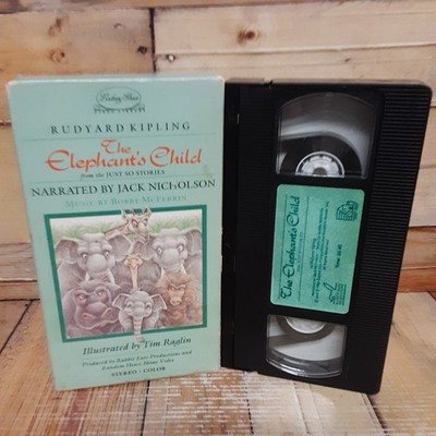 The Elephants Child VHS Used Rudyard Kipling Kids Story Jack Nicholson Full Flap