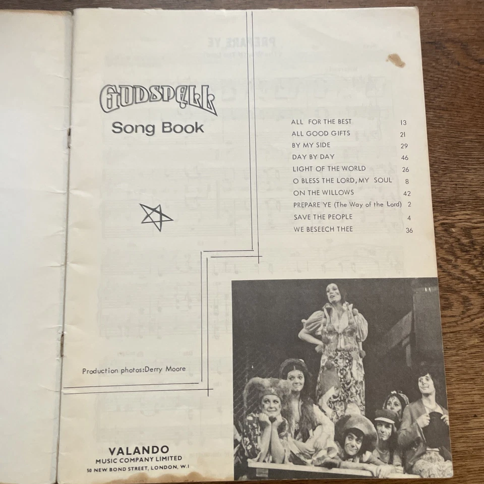 Godspell: Song Book - 1970s UK Music Songbook - Prepare Ye, Day by Day, etc - Image 2 of 3