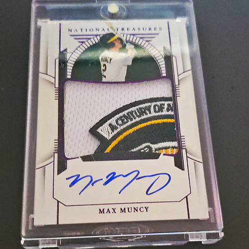 Panini 2024 National Treasures Baseball Max Muncy Patch Auto /5 #PMS-MM