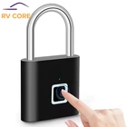 USB Fingerprint Smart Padlock — Keyless 0.2 Sec Unlock, Waterproof Anti-Theft Zi