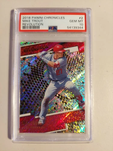 2018 PANINI CHRONICLES MIKE TROUT REVOLUTION RAPTURE PSA 10 GEM MINT ANGELS #2