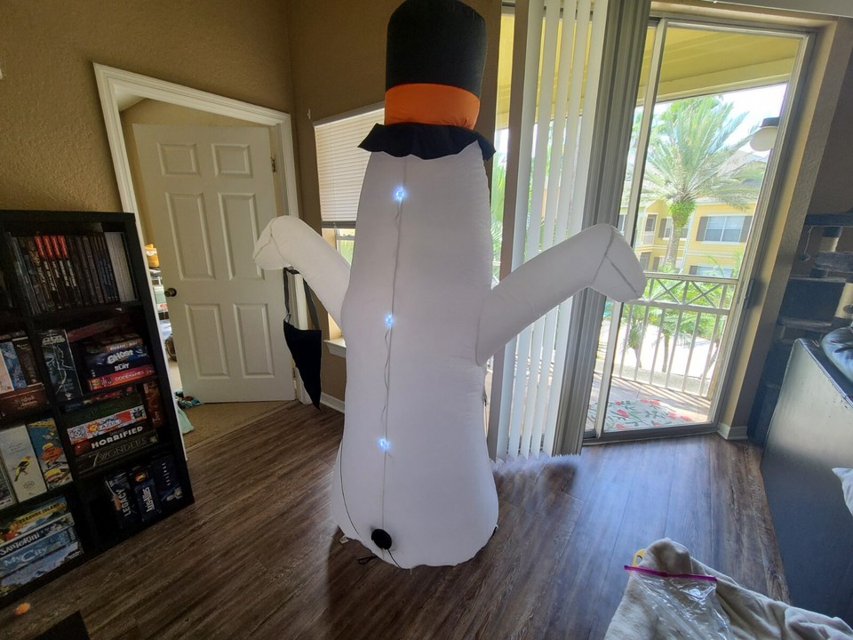 7ft LED Gemmy Ghost Airblown Inflatable Halloween Decoration Spooky Boo ...