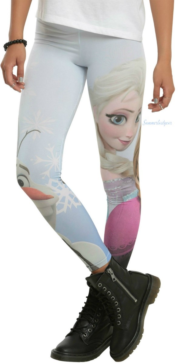 ELSA, ANNA AND OLAF JUNIORS LEGGINGS ~DISNEY~ FROZEN FREE SHIPPING