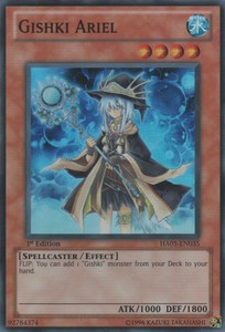 Gishki Ariel - HA05-EN035 - Super Rare - 1st Edition x3 - Near Mint