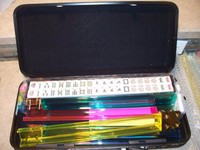 705 Maj Jongg, Maj Jong,set In Red Case / American / Western / White 705 Maj Jongg, Maj Jong,set In Red Case / American / Western / White