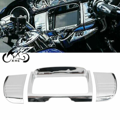 Chrome Tri Line Stereo Trim Accent For Harley Touring Electra Glide FLHTK 14-23