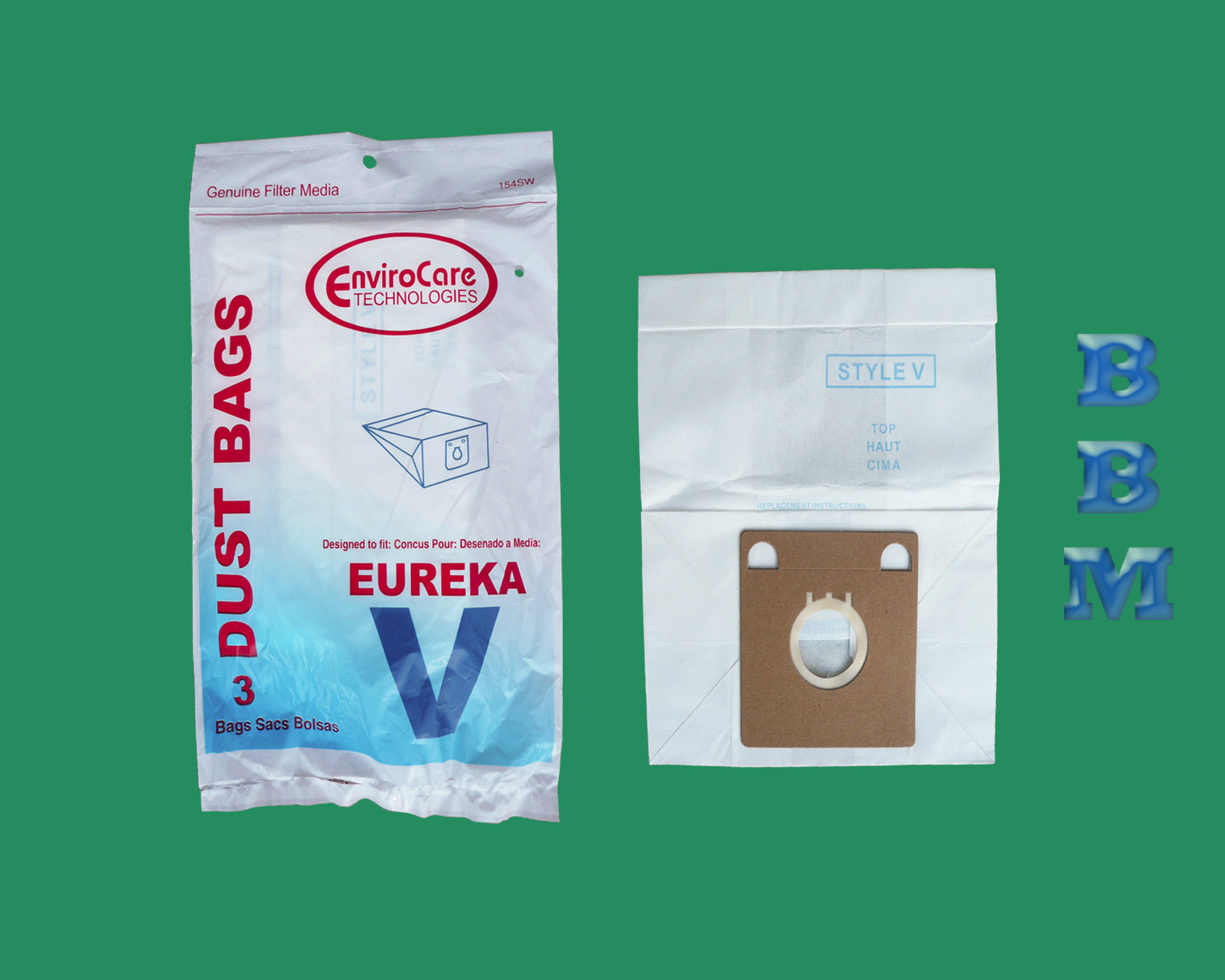 3 Eureka 52358 Type V Single ply Vacuum Bag 576898 Rally Ryobi Singer