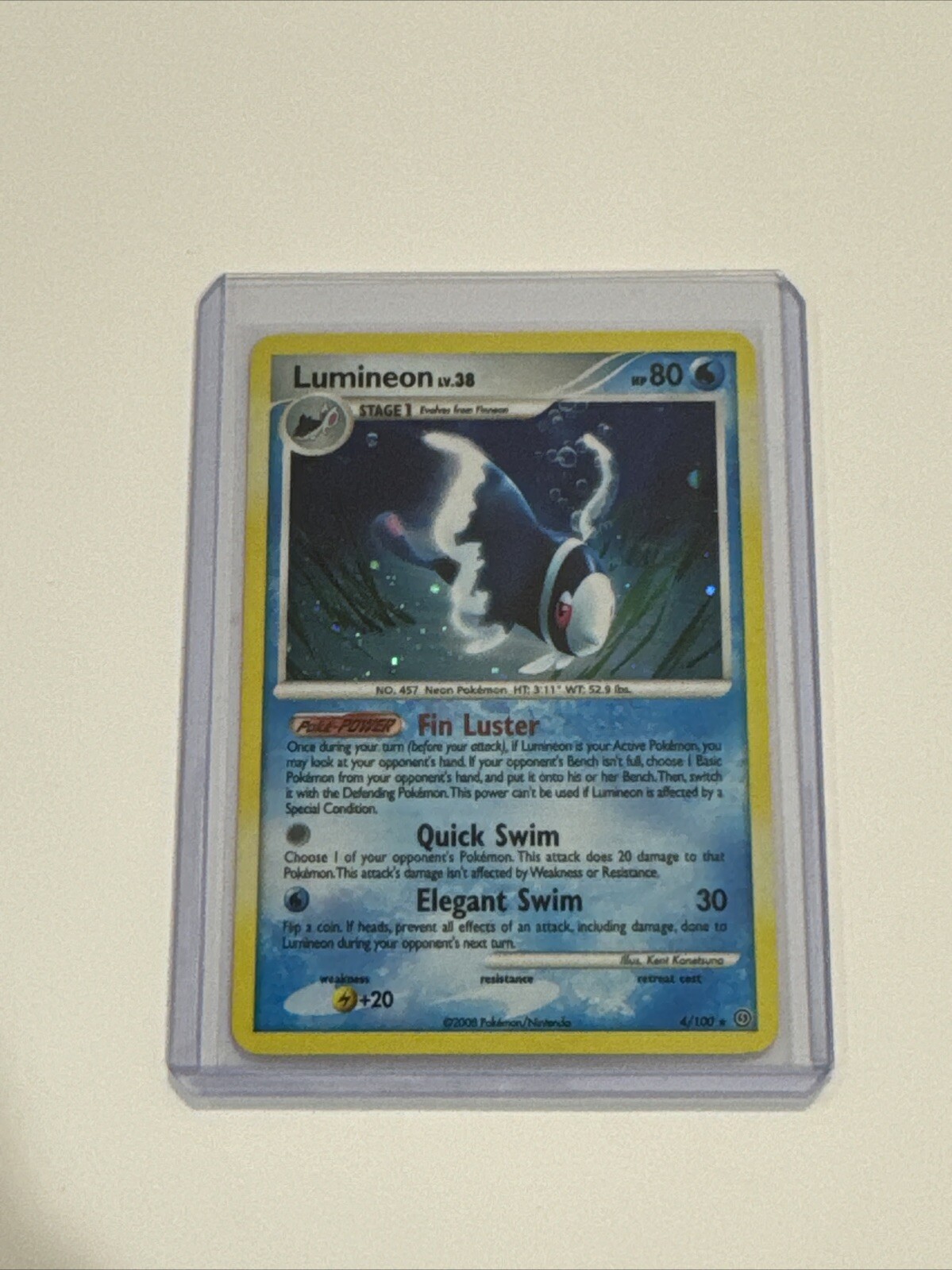 Lumineon 4/100 Stormfront D&P Holo Rare 2008 Near Mint NM
