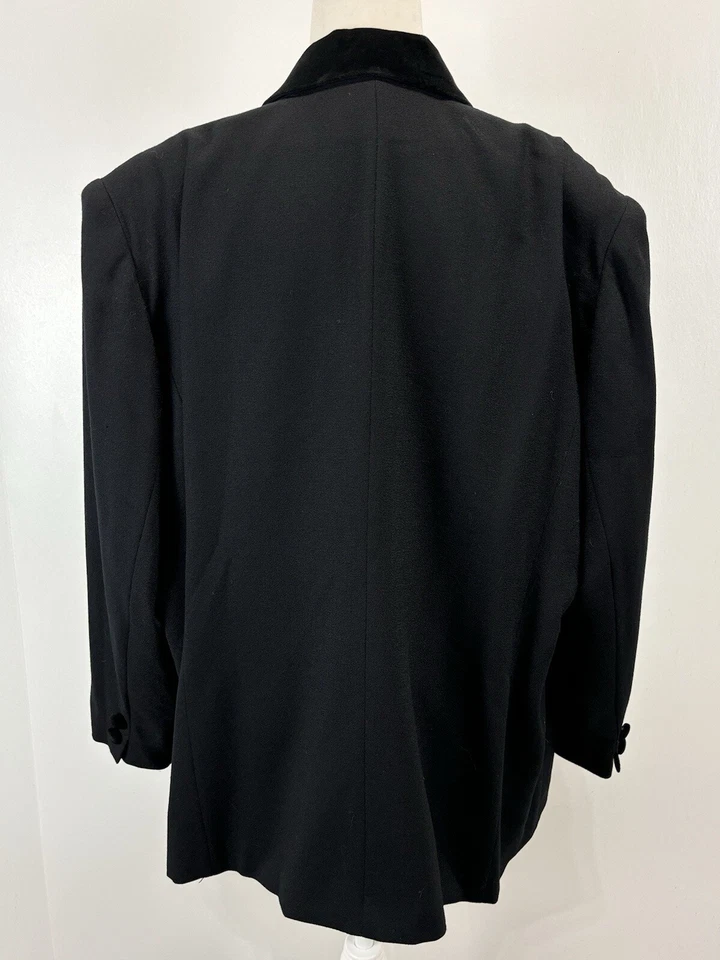 Винтажный Jones Нью-Йорк 100% камвольная шерсть блейзер куртка Sz 24W плюс двойной груди  - Изображение 3 из 4