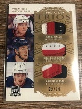 COLUMBUS BLUE JACKETS  2018-19 The Cup Trios Patches SP #02/10 DUBOIS, WERENSKI