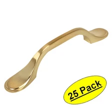 *25 Pack* Cosmas Cabinet Hardware Brushed Brass Cabinet Handle Pulls #9533BB