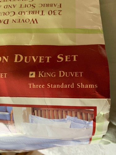 HARVARD SQUARE King DAMASK 100% COTTON GEOMETRIC SQUARES DUVET 3 SHAMS Lt Green - Picture 12 of 12