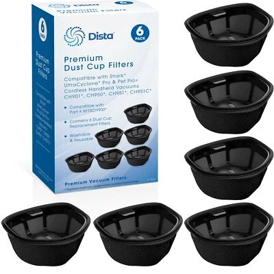 Dista Filter - Dust Cup Filter Compatible with Shark UltraCyclone Pro & Pet P...