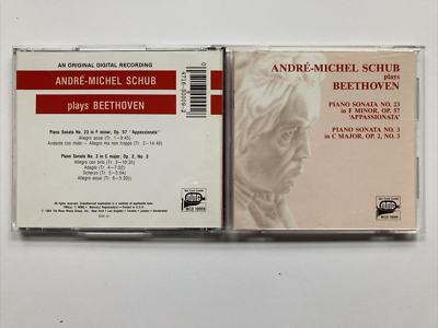 Andre-Michel Schub Plays Beethoven Sonatas 3 and 23 Piano Disc