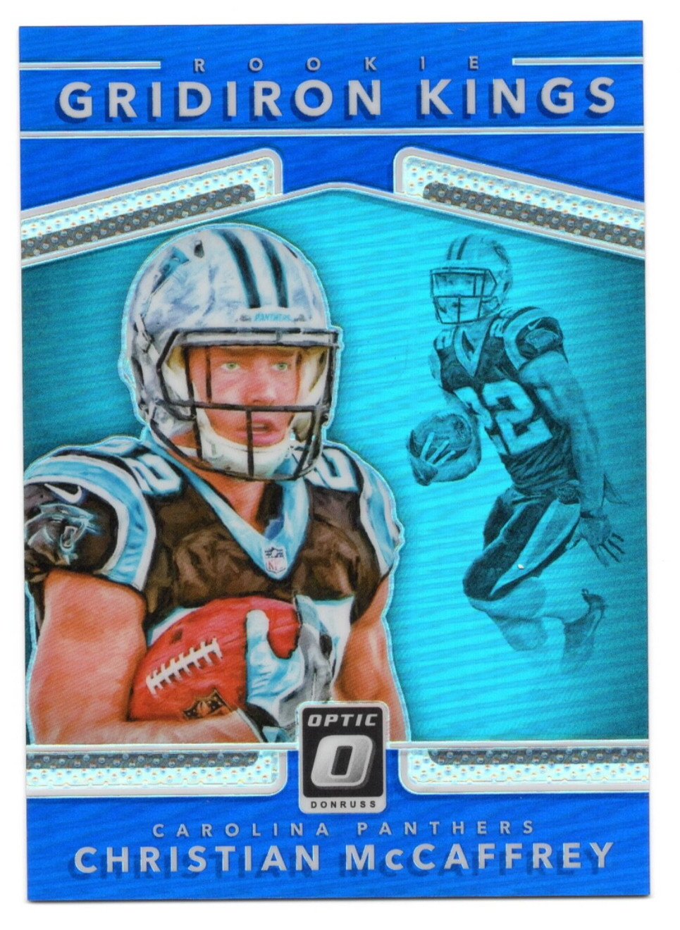 Christian McCaffrey 2017 Gridiron Kings BLUE Optic Rookie Card #10 NFL RC 59/149