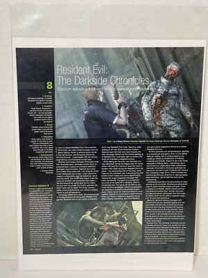 Resident Evil: The Darkside Chronicles video game Review print ad wall art