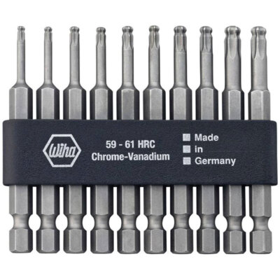Wiha 32804 7045Z Torx Ball 70mm Professional Bit Set 10 Pieces