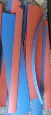 Red/Blue electrical wiring heat shrink 3:1 ratio. 23cm Long x 18mm to 50mm Width