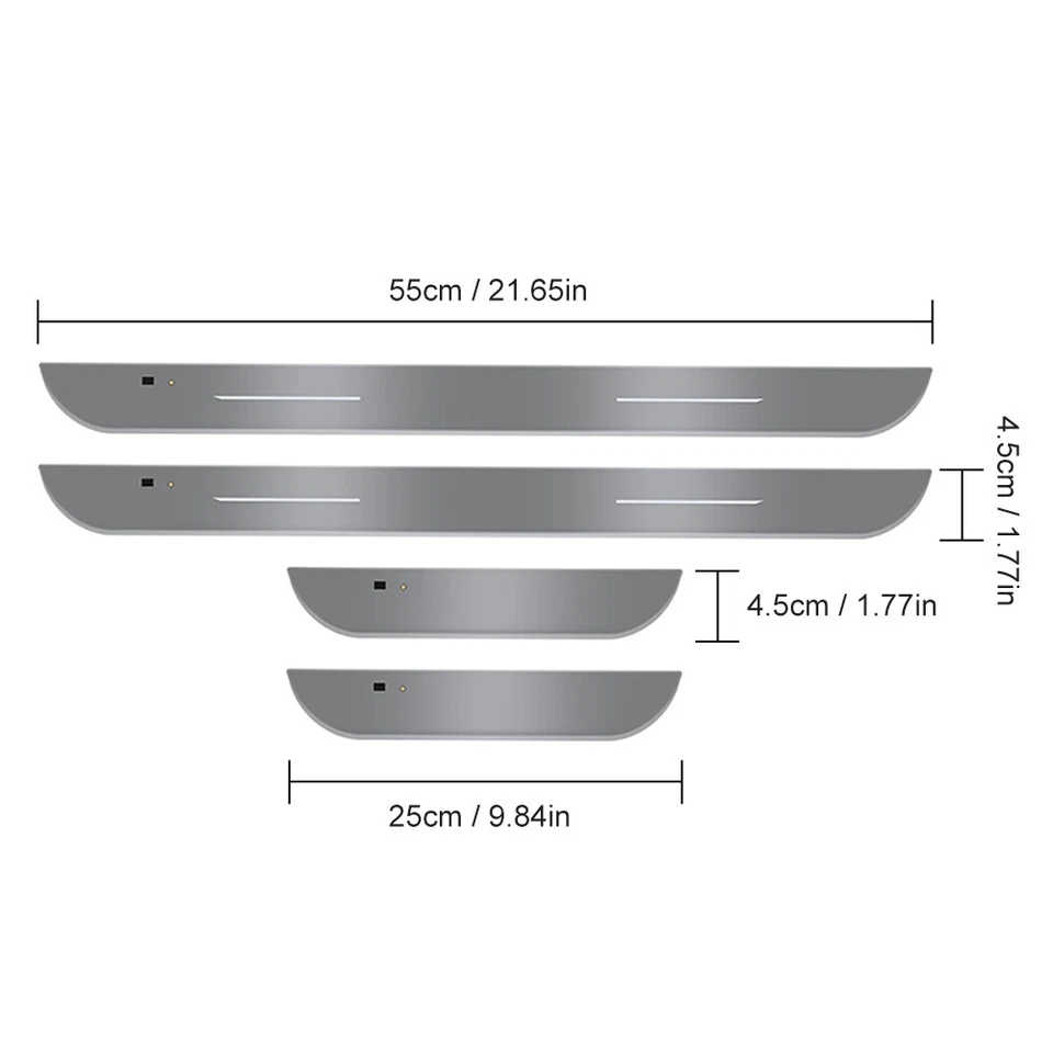 Luz de pedal magnética recargable USB iluminada para puerta de coche 4 piezas Foto 2 de 4