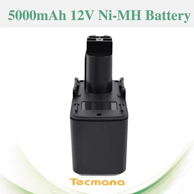 TECMANA 5Ah 12V Ni-MH Akku für Bosch BAT011 BH1214MH PSR GBM GSB GSR 12VES-2 2607335090